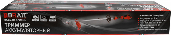 Изображение товара Триммер аккумуляторный Brait BCBC40-4NMBL