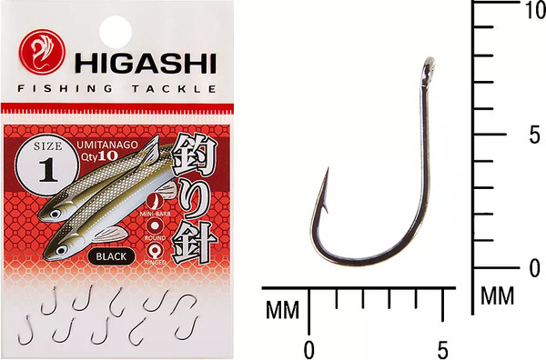 Изображение товара Набор крючков рыболовных Higashi Umitanago Ringed #1 / 03690