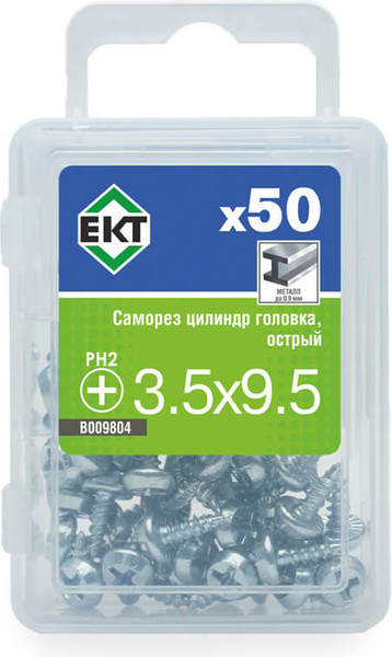 Изображение товара Набор саморезов ЕКТ 3.5x9.5 / B009804 (50шт)