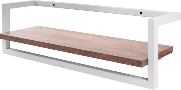 Изображение товара Полка Allerd 40 Rion 40x18x18 / 4080110300 (белый муар/австралийское дерево)