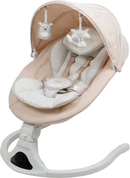Изображение товара Детский шезлонг Amarobaby Funny Swing / AB24-22FUN/03 (бежевый)