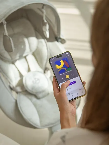 Изображение товара Детский шезлонг Amarobaby Funny Swing / AB24-22FUN/11 (серый)