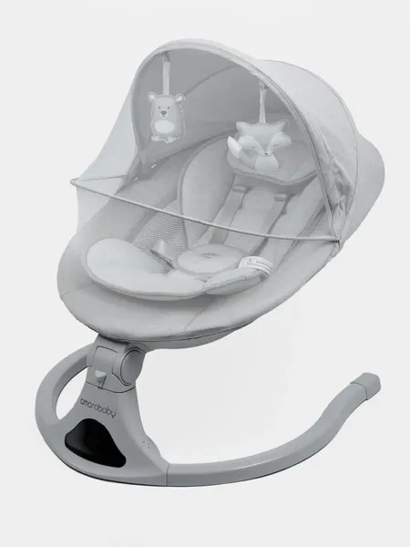 Изображение товара Детский шезлонг Amarobaby Funny Swing / AB24-22FUN/11 (серый)
