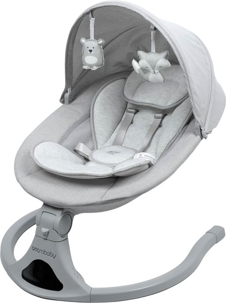 Изображение товара Детский шезлонг Amarobaby Funny Swing / AB24-22FUN/11 (серый)