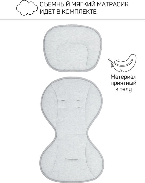 Изображение товара Детский шезлонг Amarobaby Funny Swing / AB24-22FUN/09 (черный)