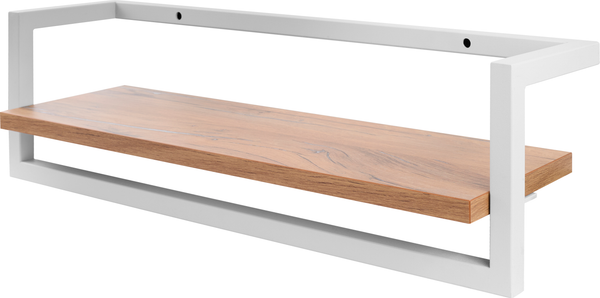 Изображение товара Полка Allerd 40 Rion 40x18x18 / 4080110600 (белый муар/дуб нокс)