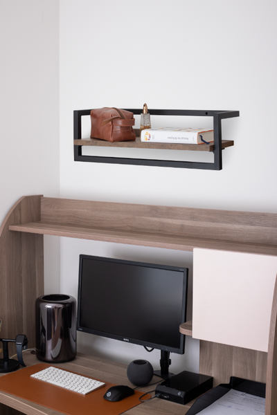 Изображение товара Полка Allerd 40 Rion 40x18x18 / 4080210300 (черный муар/австралийское дерево)