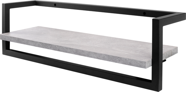 Изображение товара Полка Allerd 40 Rion 40x18x18 / 4080210500 (черный муар/бетон)