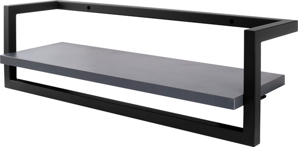 Изображение товара Полка Allerd 40 Rion 40x18x18 / 4080210700 (черный муар/металл бруклин)