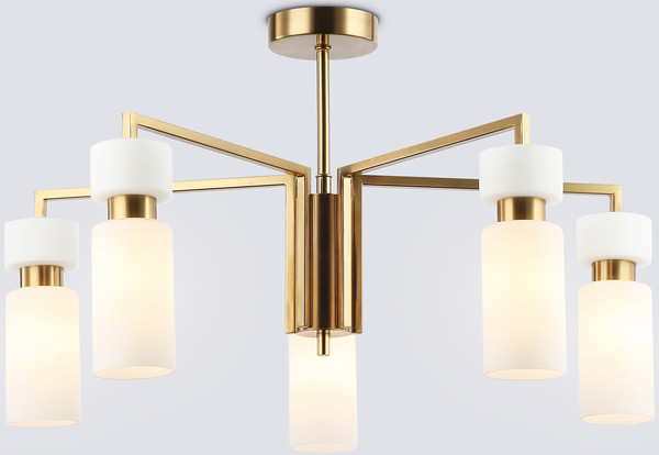 Изображение товара Люстра Ambrella LH56124/5 BS/FR (латунь/белый матовый)
