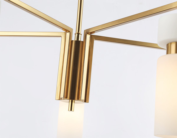 Изображение товара Люстра Ambrella LH56124/5 BS/FR (латунь/белый матовый)