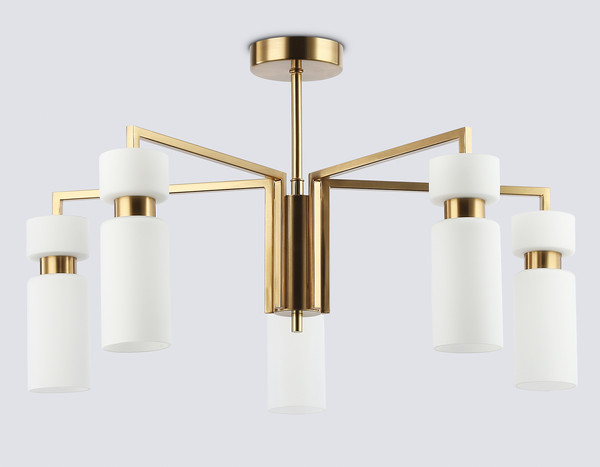 Изображение товара Люстра Ambrella LH56124/5 BS/FR (латунь/белый матовый)