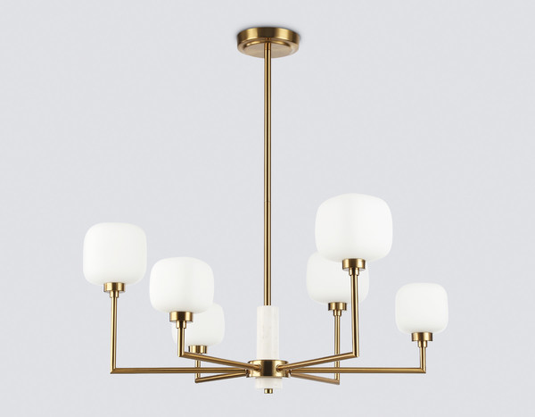 Изображение товара Люстра Ambrella LH53015/6 BS/FR (латунь/белый матовый)