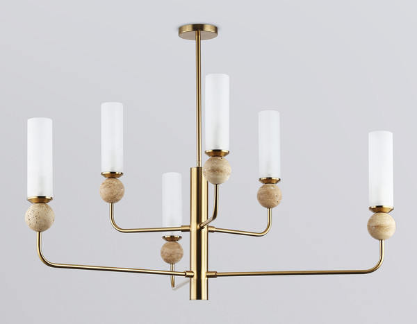 Изображение товара Люстра Ambrella LH53251/6 BS/FR (латунь/белый матовый)