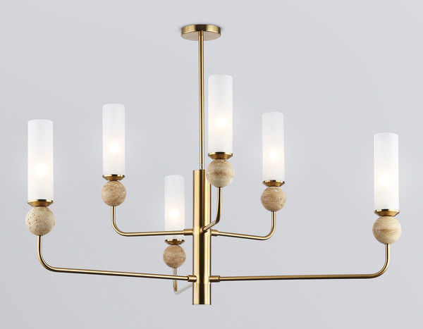 Изображение товара Люстра Ambrella LH53251/6 BS/FR (латунь/белый матовый)