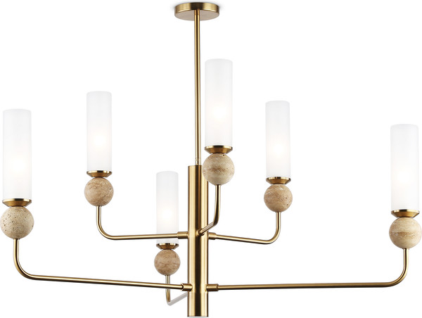 Изображение товара Люстра Ambrella LH53251/6 BS/FR (латунь/белый матовый)