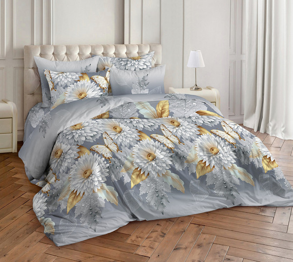 Изображение товара Комплект постельного белья Milanika Адель 1.5сп (бязь)