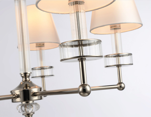 Изображение товара Люстра Ambrella LH71001/5 BN/WH (никель/белый)