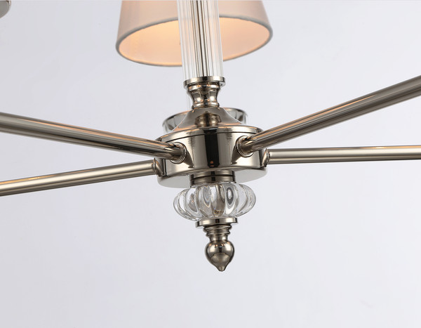 Изображение товара Люстра Ambrella LH71001/5 BN/WH (никель/белый)