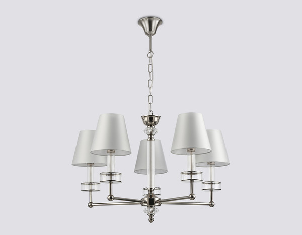 Изображение товара Люстра Ambrella LH71001/5 BN/WH (никель/белый)