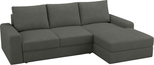Изображение товара Диван угловой Mio Tesoro Elke Optima Правый (Velutto 32/темно-серый)