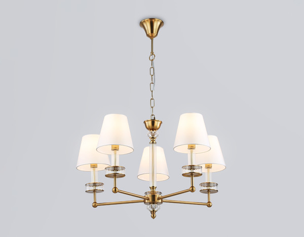 Изображение товара Люстра Ambrella LH71021/5 BS/WH (латунь/белый)