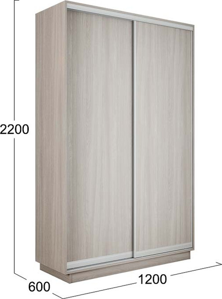 Изображение товара Шкаф-купе ТриЯ Румер-2 СШК 3.120.60-11.11 2-х дверный (ясень шимо светлый/ясень шимо светлый/ясень шимо светлый)