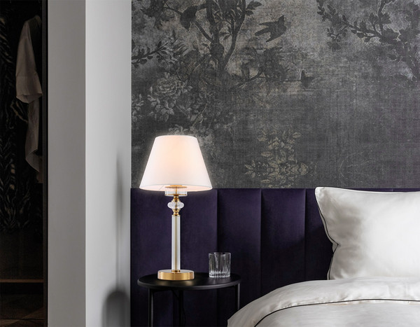 Изображение товара Прикроватная лампа Ambrella LH71027 BS/WH (латунь/белый)