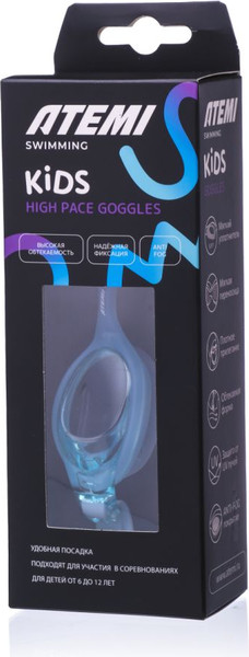 Изображение товара Очки для плавания Atemi Kids High Pace / KHP01LBE (голубой)
