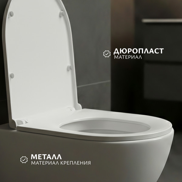 Изображение товара Сиденье для унитаза Saniteco KW-T005B-R