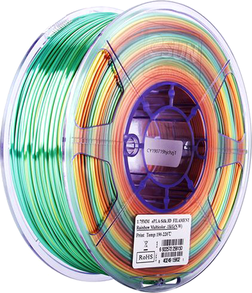 Изображение товара Пластик для 3D-печати eSUN ePLA-Silk / ePLA-Silk-P175RB1 (1.75мм, 1кг, радужный)