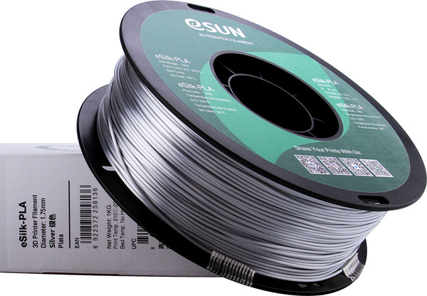 Изображение товара Пластик для 3D-печати eSUN ePLA-Silk / ePLA-Silk-P175S1 (1.75мм, 1кг, серебристый)