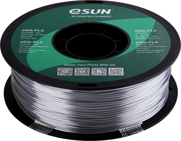Изображение товара Пластик для 3D-печати eSUN ePLA-Silk / ePLA-Silk-P175S1 (1.75мм, 1кг, серебристый)