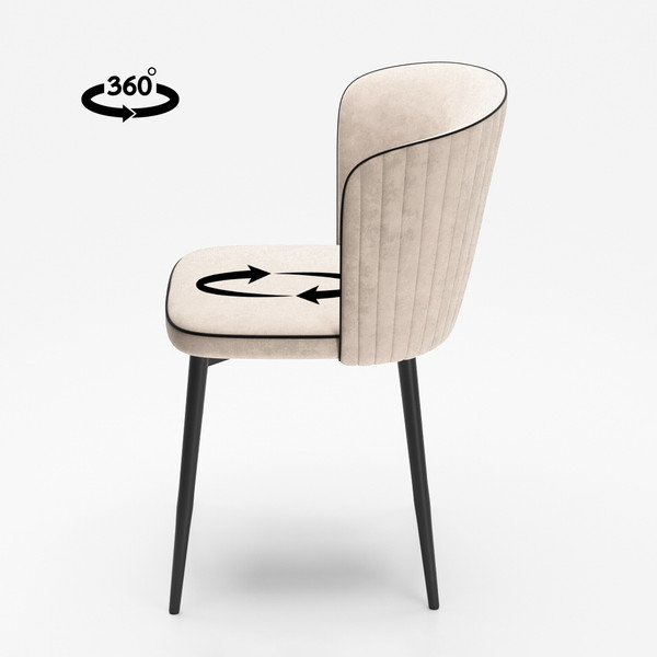 Изображение товара Стул Табурет Милано поворотный (бренди 03/кант черный/каркас черный)