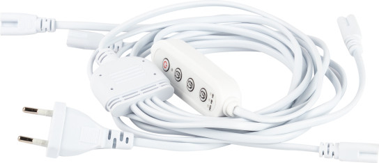 Изображение товара Кабель для фитосветильника ЭРА 4x IEC C7 3pin 2m+timer / Б0066947