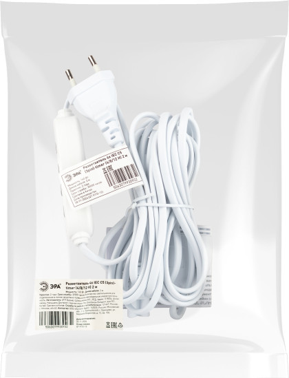 Изображение товара Кабель для фитосветильника ЭРА 4x IEC C7 3pin 2m+timer / Б0066947