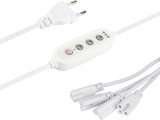 Изображение товара Кабель для фитосветильника ЭРА 4x IEC C7 3pin 2m+timer / Б0066947