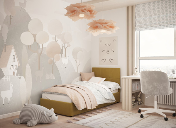 Изображение товара Односпальная кровать Moon Family 1261 / MF012024