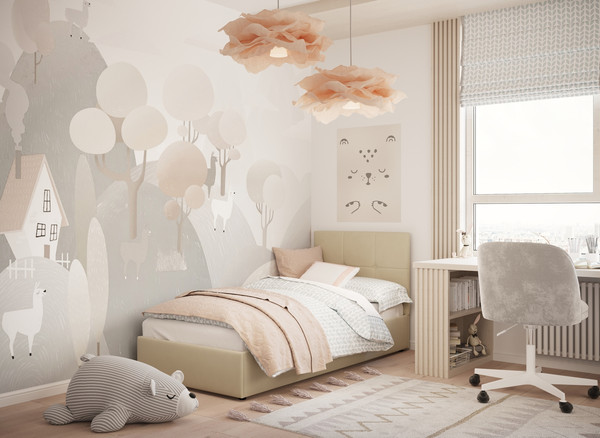 Изображение товара Односпальная кровать Moon Family 1261 / MF011844