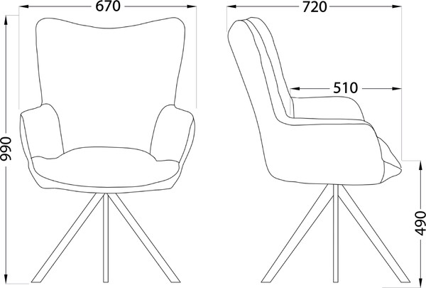 Изображение товара Кресло мягкое AksHome Colorado New поворотное (желтый велюр HCJ-20/черный)