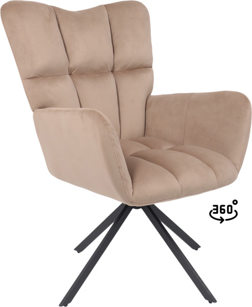 Изображение товара Кресло мягкое AksHome Colorado New поворотное (капучино велюр HCJ-11/черный)