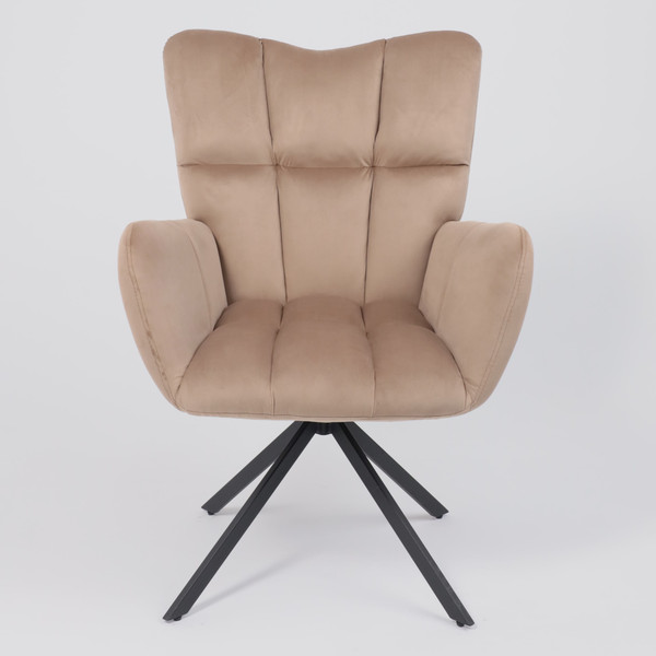 Изображение товара Кресло мягкое AksHome Colorado New поворотное (капучино велюр HCJ-11/черный)