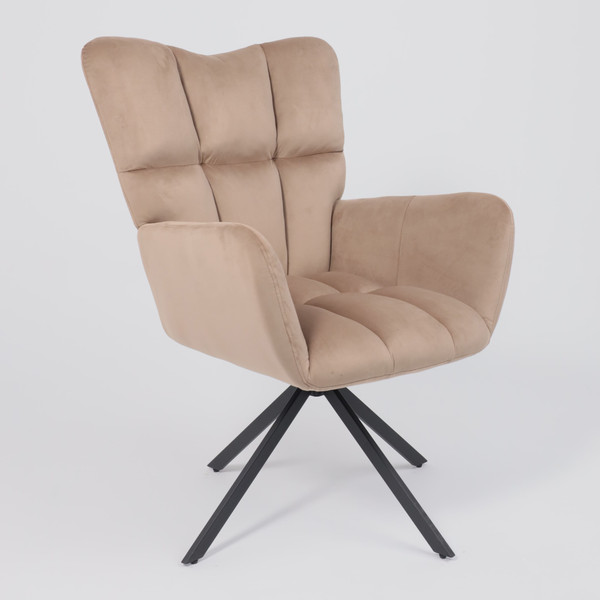 Изображение товара Кресло мягкое AksHome Colorado New поворотное (капучино велюр HCJ-11/черный)