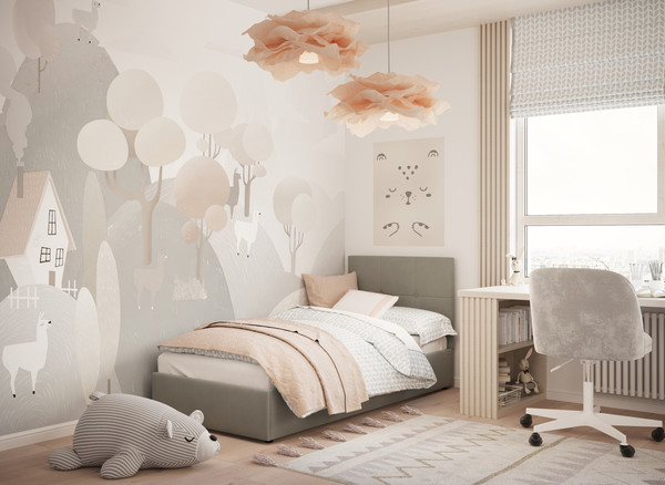 Изображение товара Односпальная кровать Moon Family 1261 / MF012074