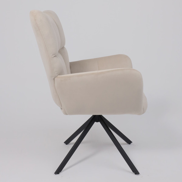 Изображение товара Кресло мягкое AksHome Colorado New поворотное (серо-бежевый велюр HCJ-3/черный)