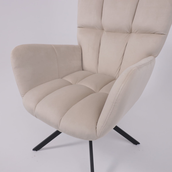 Изображение товара Кресло мягкое AksHome Colorado New поворотное (серо-бежевый велюр HCJ-3/черный)