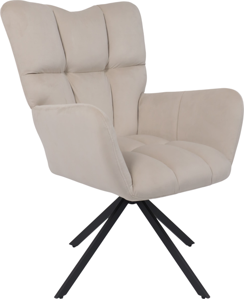 Изображение товара Кресло мягкое AksHome Colorado New поворотное (серо-бежевый велюр HCJ-3/черный)