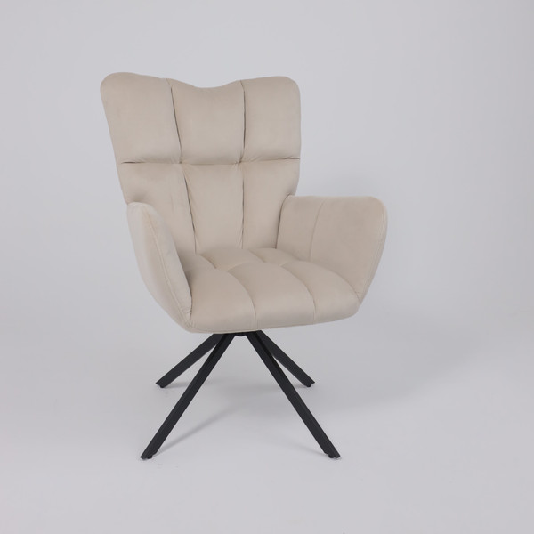 Изображение товара Кресло мягкое AksHome Colorado New поворотное (серо-бежевый велюр HCJ-3/черный)