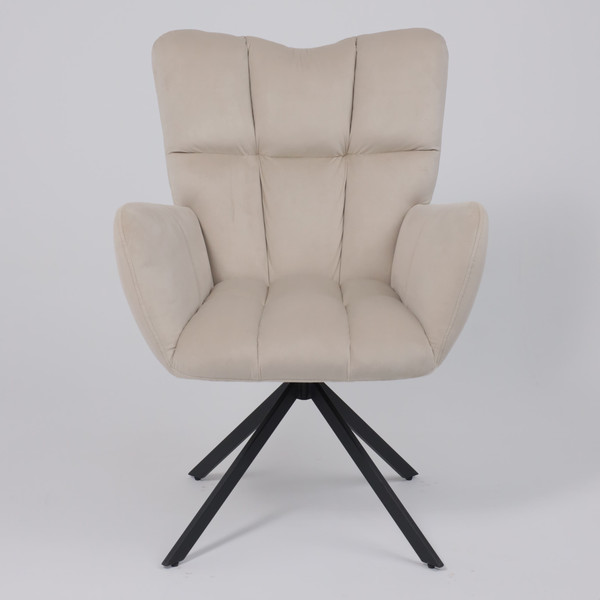 Изображение товара Кресло мягкое AksHome Colorado New поворотное (серо-бежевый велюр HCJ-3/черный)