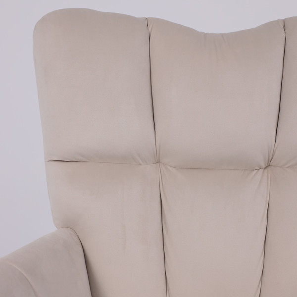 Изображение товара Кресло мягкое AksHome Colorado New поворотное (серо-бежевый велюр HCJ-3/черный)